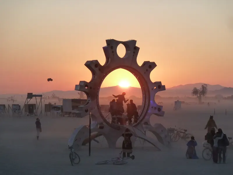 Exsuscitare Traiectus at Burning Man, about 0.7 km from Patsy's Hangout