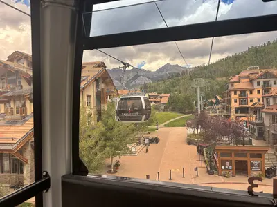 Gondola views of Mountain Village, Telluride, Colorado