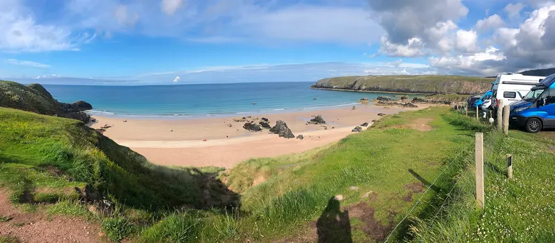 Panorama of Durness beach, about 0.1 km from Sango Sands