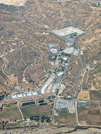 North County Correctional Facility, Los Angeles County aerial view, near Valencia