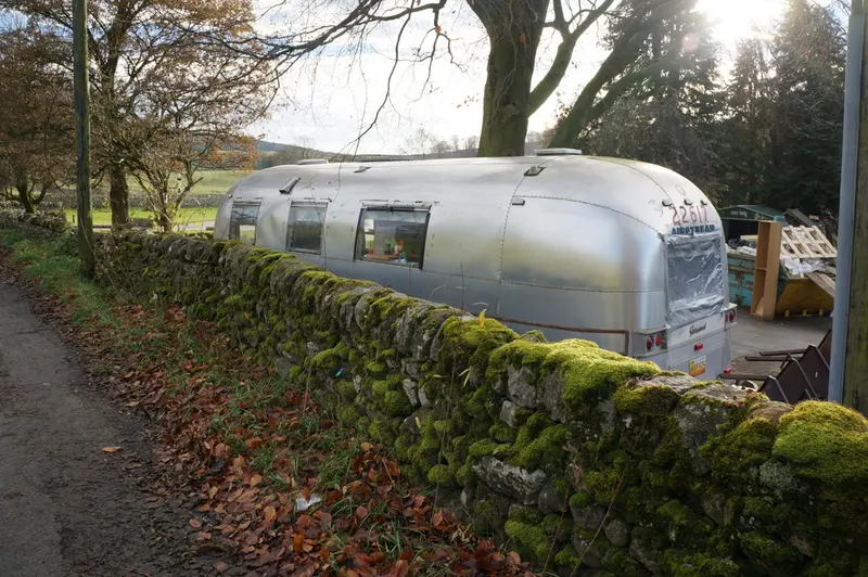 Airstream & 22617 caravan at Masons Campsite