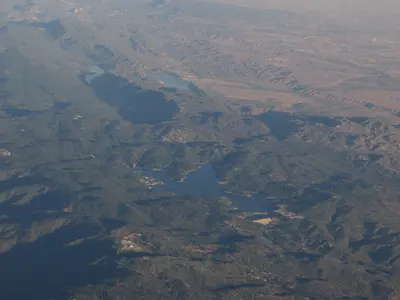 Lake Arrowhead, California with Silverwood Lake in Background