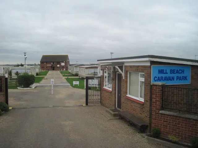 Photo: John Firth / CC BY-SA 2.0, via Wikimedia Commons Mill Beach Caravan Park Heybridge
