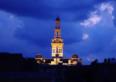 Sevier county courthouse night tn1, near Sevierville