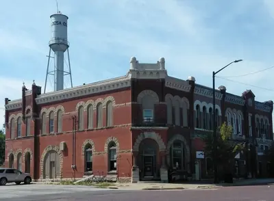 Union Block Building viewed from the North, Oskaloosa, KS