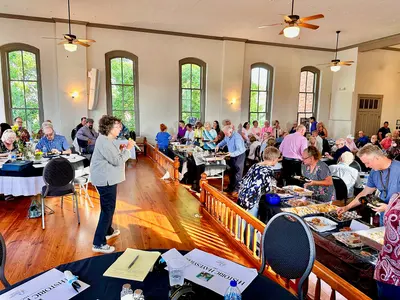 An event at the Beal Center, the historic Clay County courthouse, in Hayesville, NC