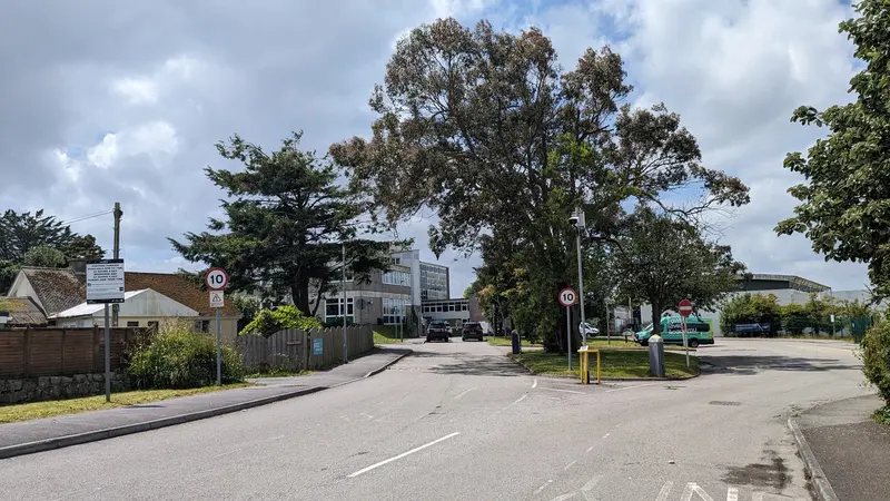 Fowey Community College, about 0.4 km from Lambs Barn Camping Ground