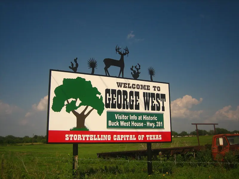 George West, TX, sign