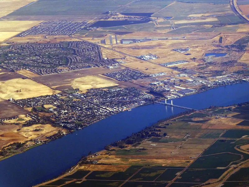 Aerial view of Rio Vista, California