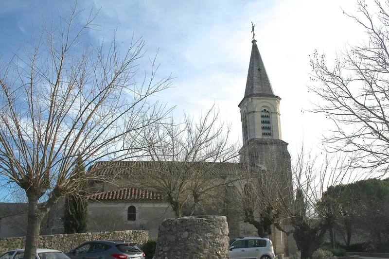 Montoulieu (34) eglise Saint-Étienne, about 0.1 km from Le Grillon