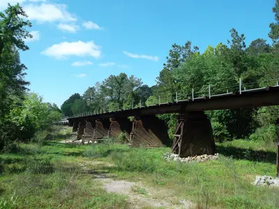 Railroad Bridge at Caney Creek, near New Caney