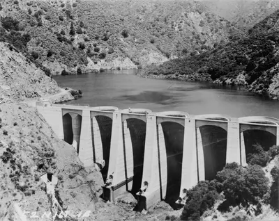 Big Dalton Dam near full capacity, near Glendora