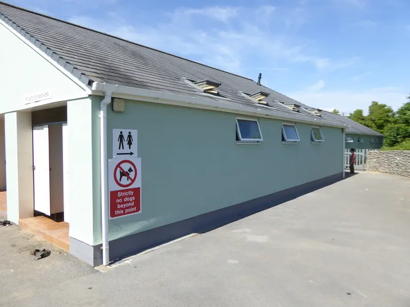 Shower block, Hillend caravan and camp site