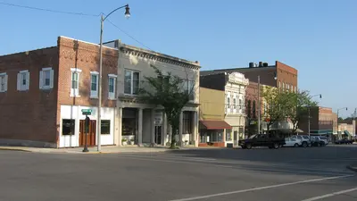 Second Street in downtown Greenville, Bond County