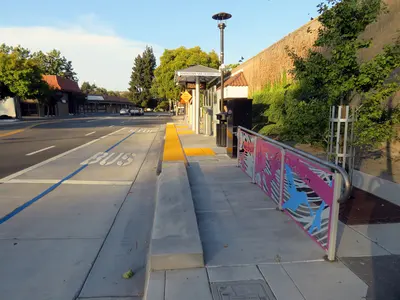Northbound platform at Downtown San Leandro station