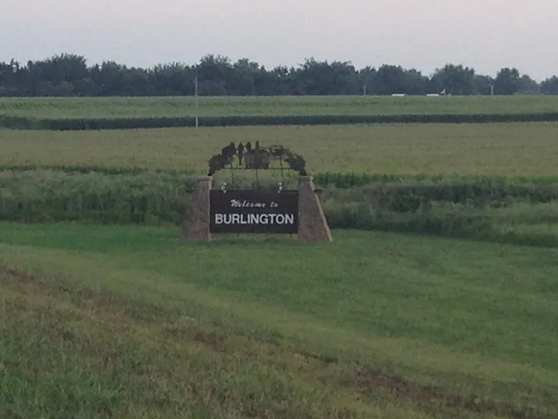 Burlington, Kansas Welcome Sign