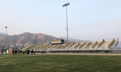 Mexico Fire Crews are briefed at Sequoia Complex, near Lake Isabella