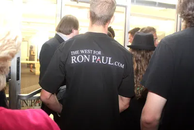 Ron Paul supporter, near Henderson