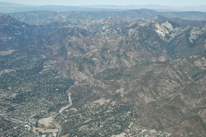 Eaton canyon from the air