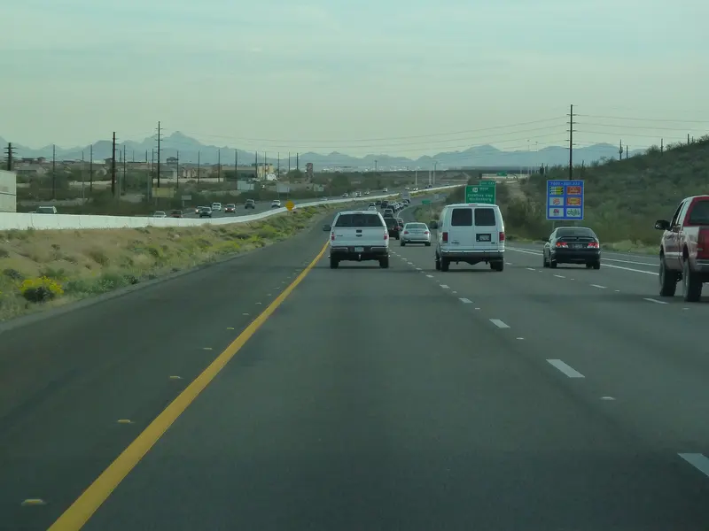 New River, AZ, Approaching the Salt River Valley - Valley of the Sun