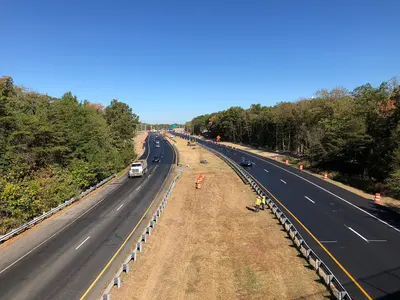 10 38 38 View north along Maryland State Route 5 (Branch Avenue) from the overpass for U.S. Route 301…