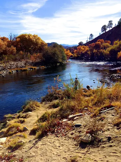 Fishing on Kern River, near Kernville