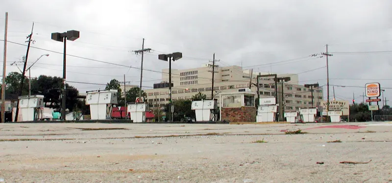 Dead Gas Station Jeff Hwy Louisiana Panorama