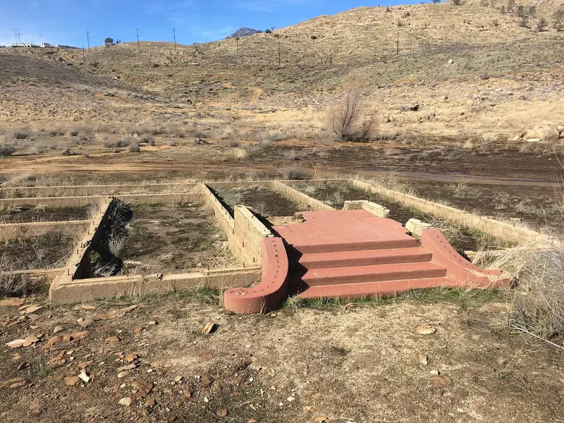 Foundations of Old Kernville's grammar school, near Wofford Heights