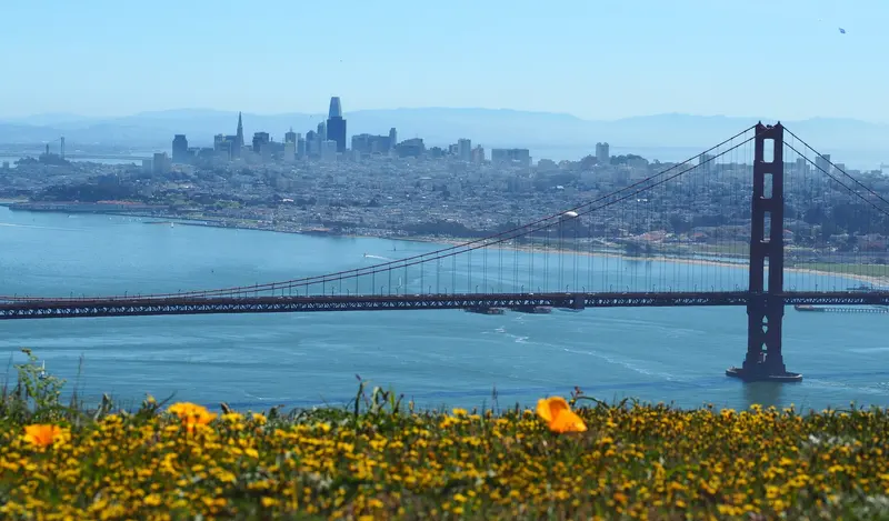 San Francisco from the Marin Headlands in
