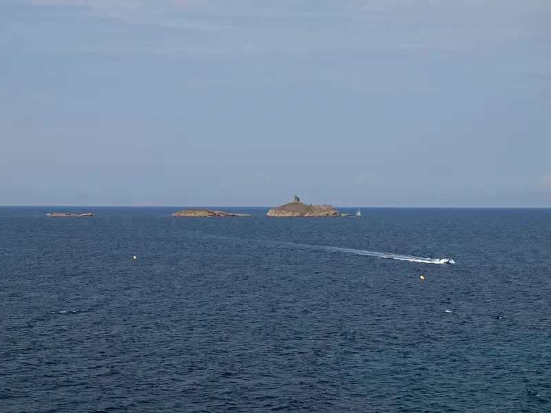 Finocchiarola Islands, about 0.8 km from Camping U Stazzu