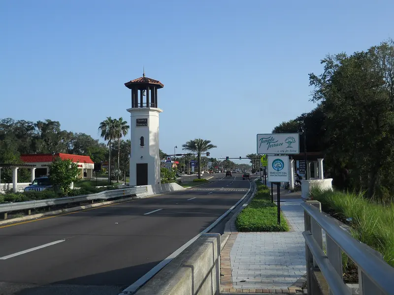 New Temple Terrace entry tower, 56th Street