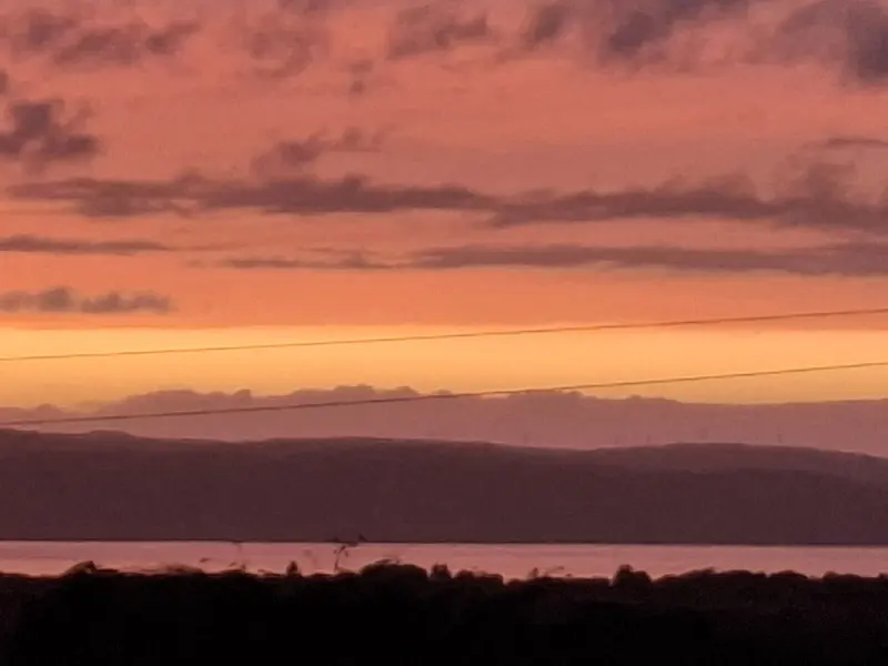 September sunset from Bridgend Campsite