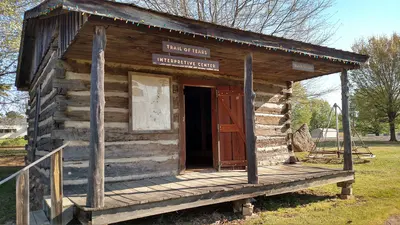 The Trail of Tears Interpretive Center - Blair Cabin in Sallisaw, Oklahoma…