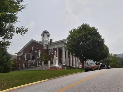 Bath County Courthouse - uphill view