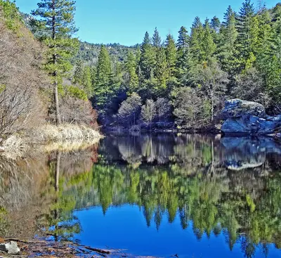 Fulmor Lake Reflection, CA, Idyllwild-Pine Cove
